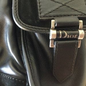 Dior black leather handbag. Vintage Dior